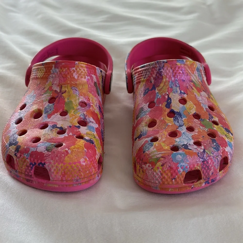 CROCS Kids Multicolor Pink Clogs Size 10 C Unisex - Picture 5 of 11